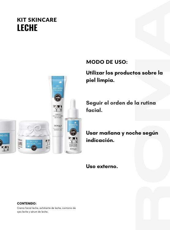 KIT SKINCARE LECHE 4 PZS BIOAQUA - 3