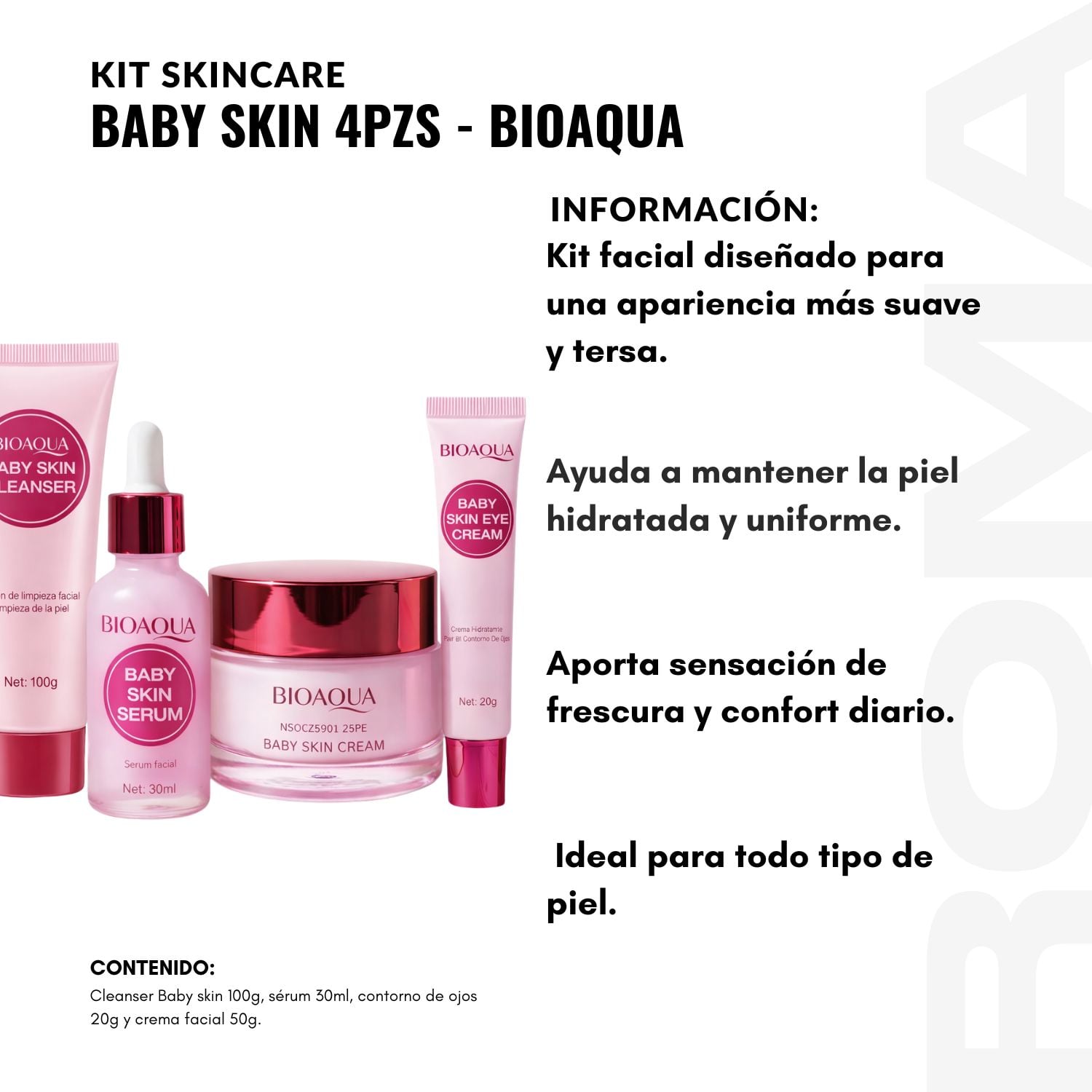 KIT SKINCARE BABY SKIN 4PZS BIOAQUA - 2