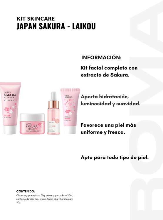 KIT SKINCARE JAPAN SAKURA 5 PZS LAIKOU - 2