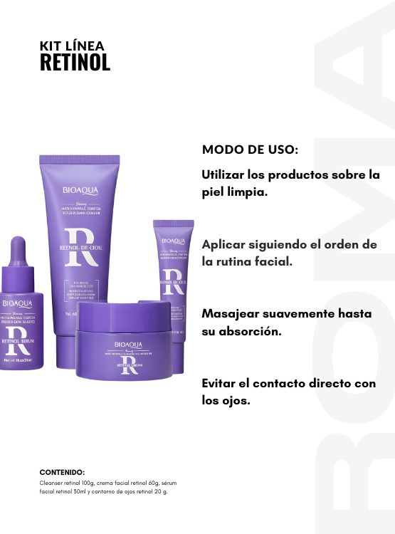 KIT LÍNEA RETINOL LILA 4 PZS BIOAQUA - 3