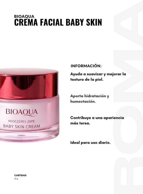 PACK 2 CREMA FACIAL BABY SKIN 50G BIOAQUA - 2