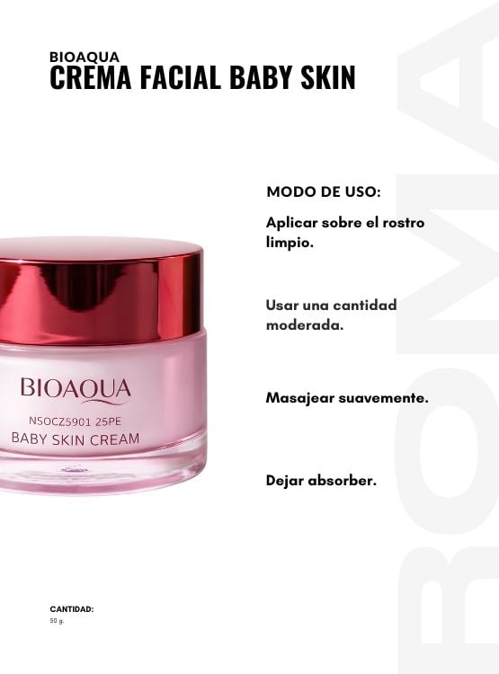PACK 2 CREMA FACIAL BABY SKIN 50G BIOAQUA - 3