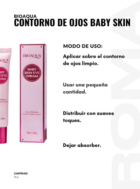 PACK 2 CONTORNO DE OJOS BABY SKIN 20G BIOAQUA - 3