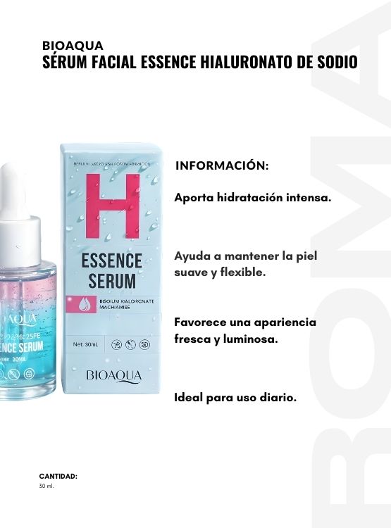 PACK 2 SÉRUM FACIAL ESSENCE HIALURONATO DE SODIO 30ML BIOAQUA - 2