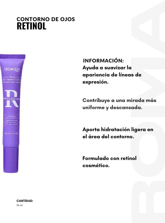 CONTORNO DE OJOS RETINOL LILA 20G BIOAQUA - 2