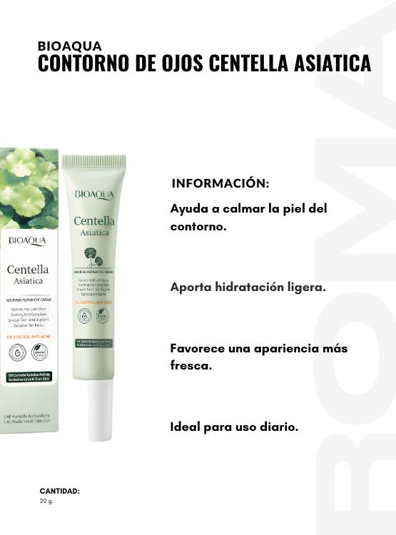 CONTORNO DE OJOS CENTELLA ASIATICA 20G BIOAQUA - 2