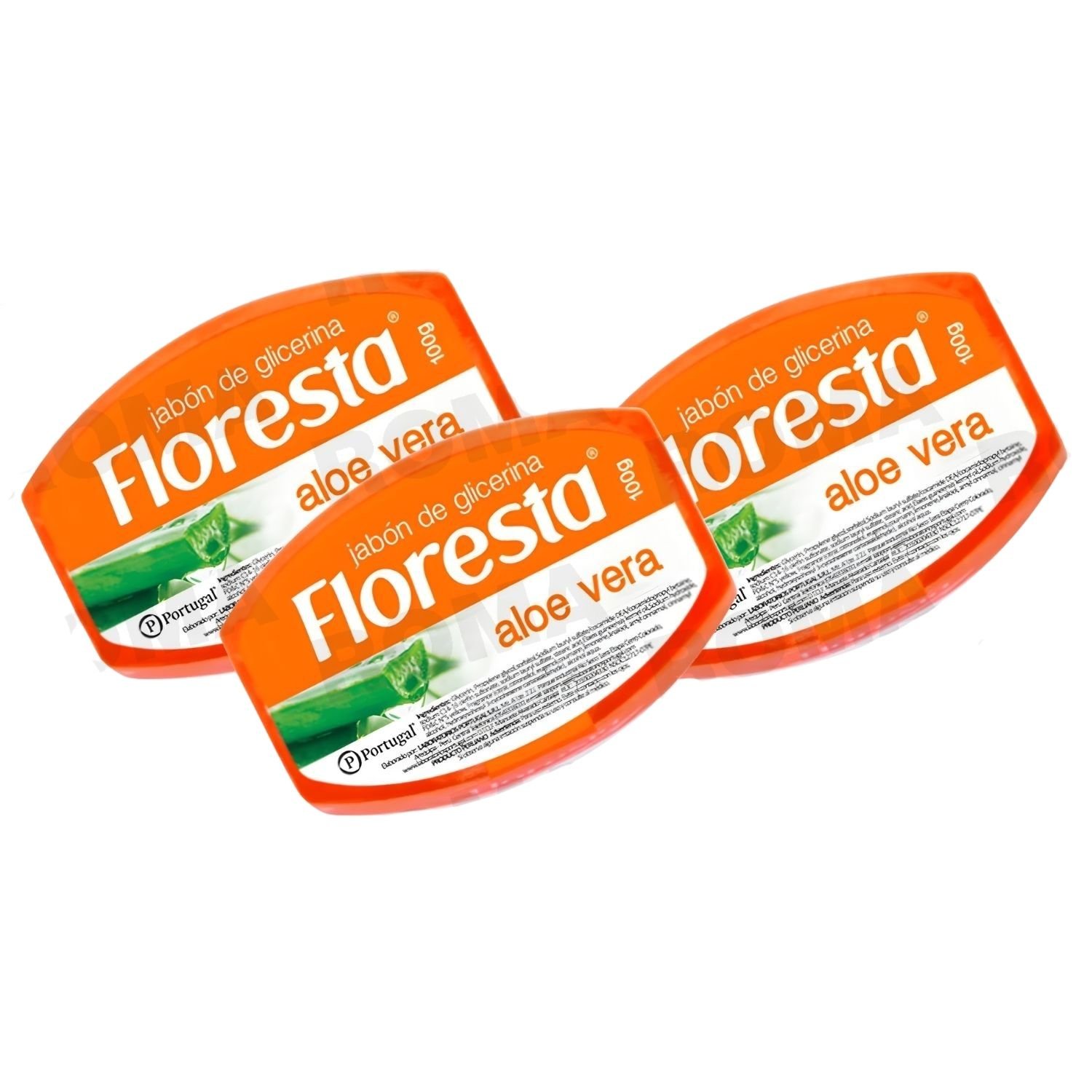 PACK 3 JABÓN CON GLICERINA ALOE VERA 100G FLORESTA - 1