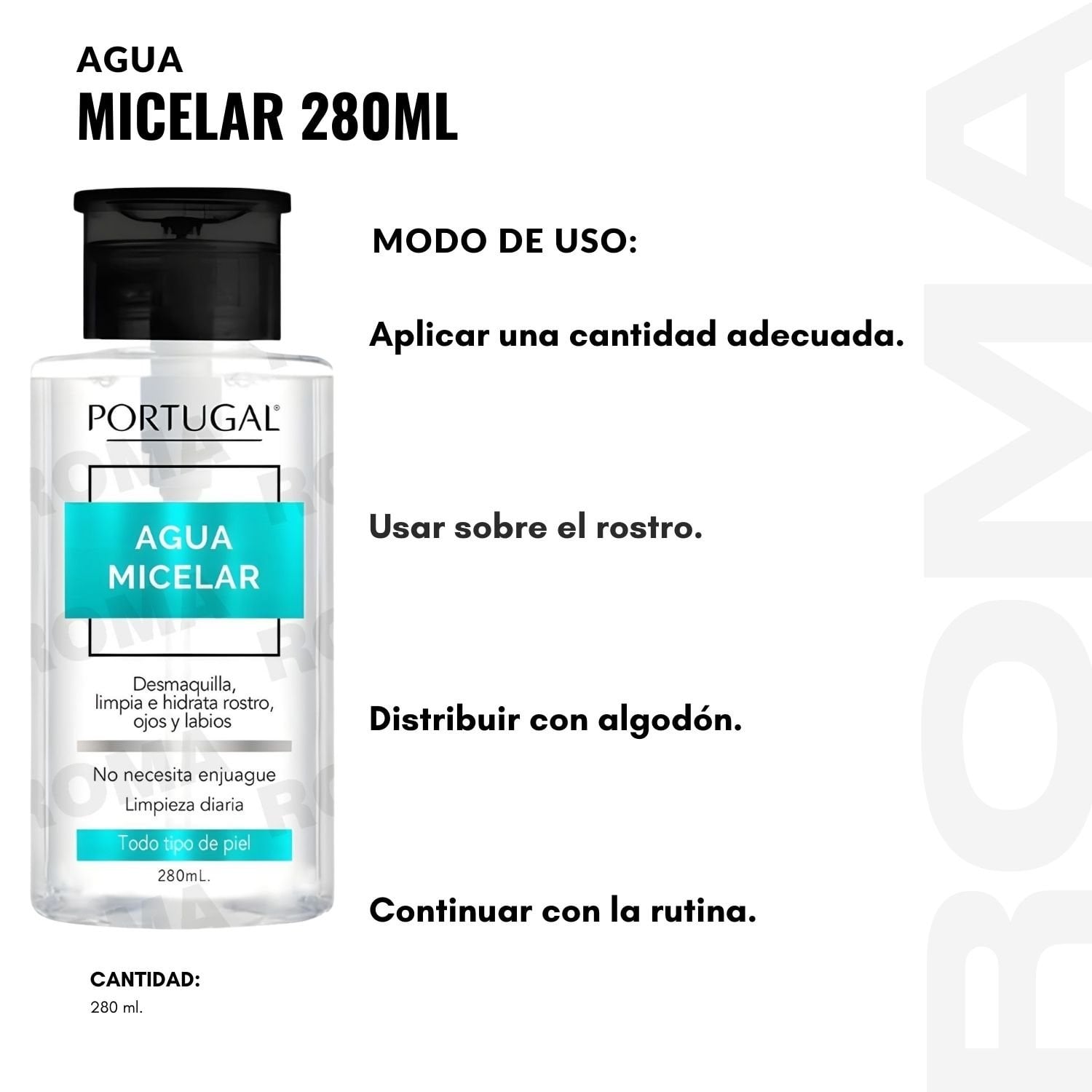AGUA MICELAR 280ML PORTUGAL - 3