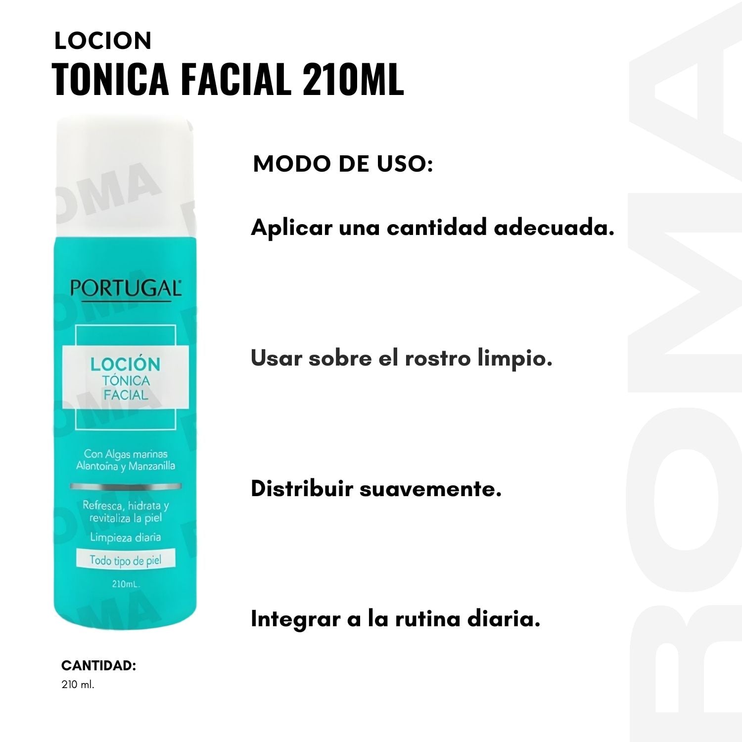 PACK 2 LOCIÓN TÓNICA FACIAL 210ML PORTUGAL - 3