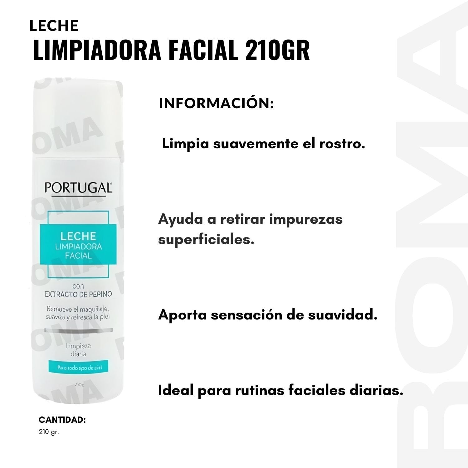 PACK 2 LECHE LIMPIADORA FACIAL 210G PORTUGAL - 2