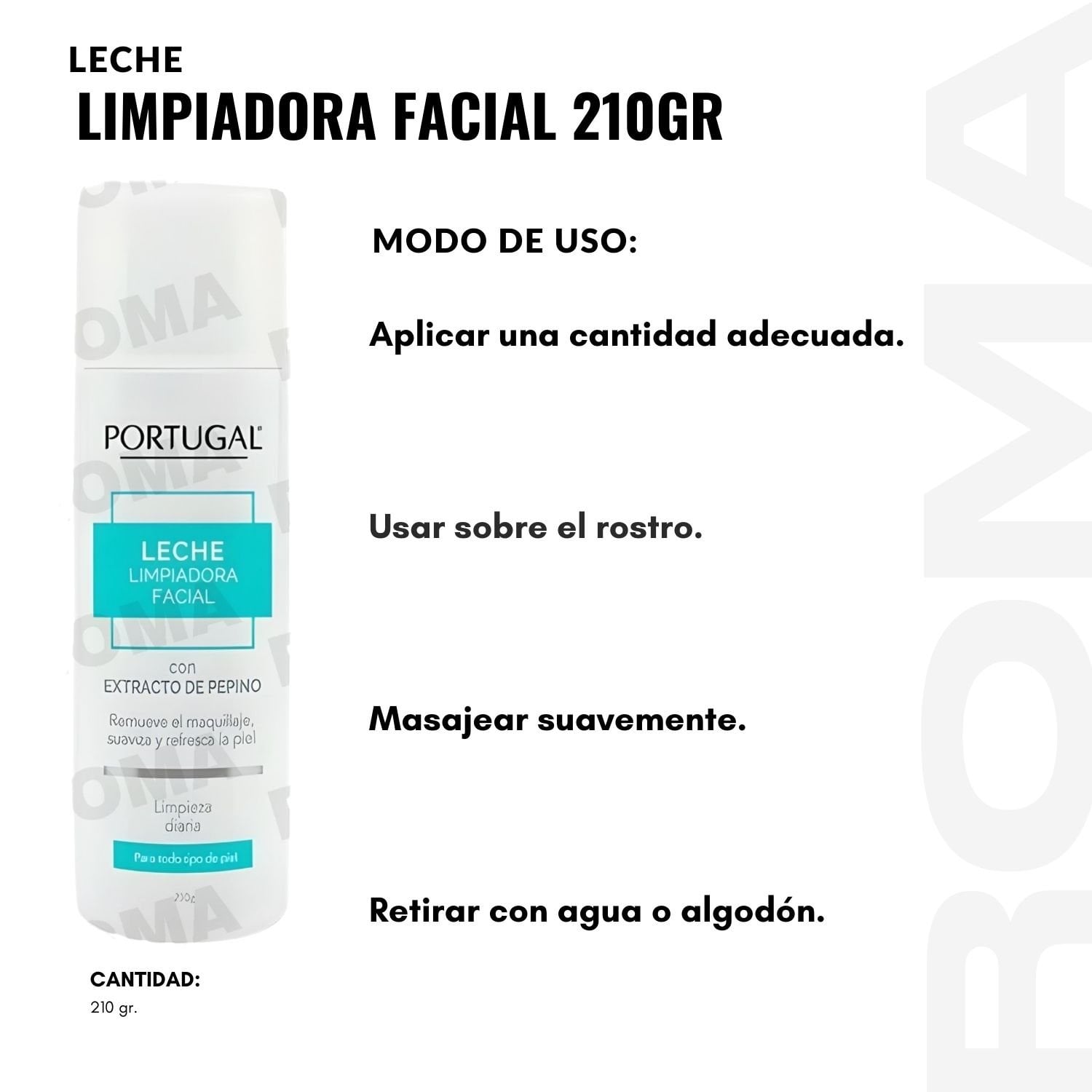 PACK 2 LECHE LIMPIADORA FACIAL 210G PORTUGAL - 3