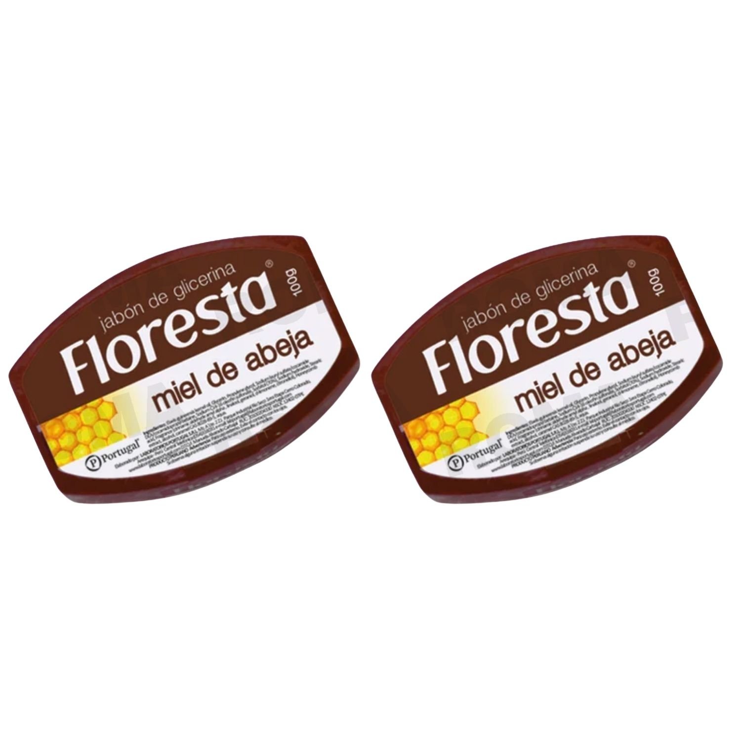 PACK 2 JABÓN CON GLICERINA MIEL DE ABEJA 100G FLORESTA - 1