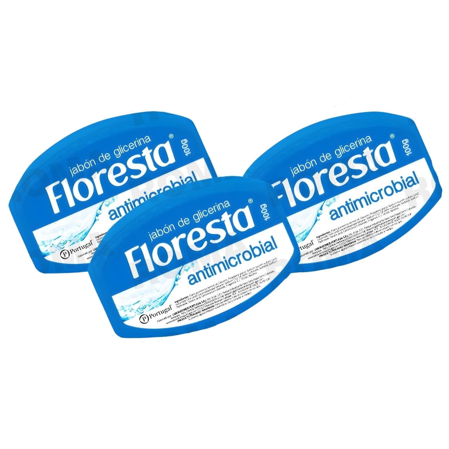 PACK 3 JABÓN CON GLICERINA ANTIMICROBIAL 100G FLORESTA - 1