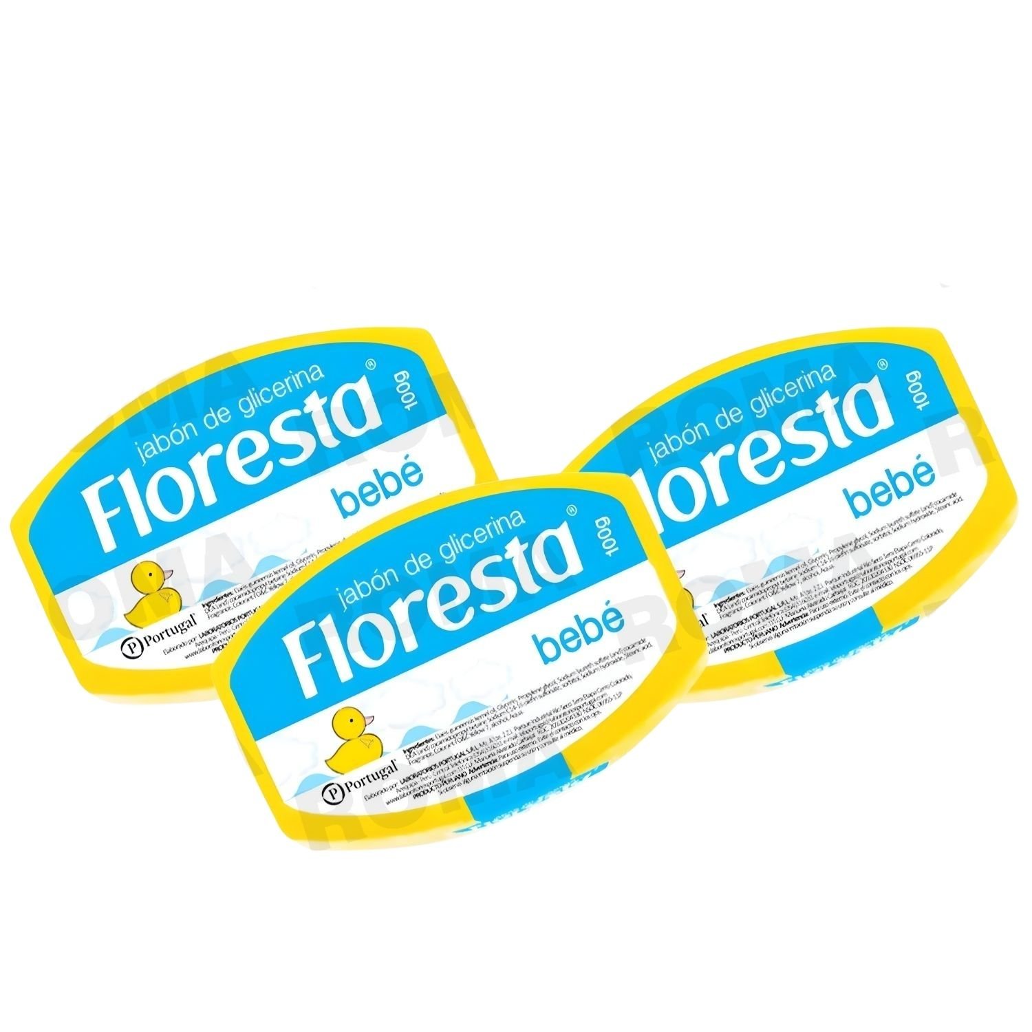 PACK 3 JABÓN CON GLICERINA BEBE 100G FLORESTA - 1