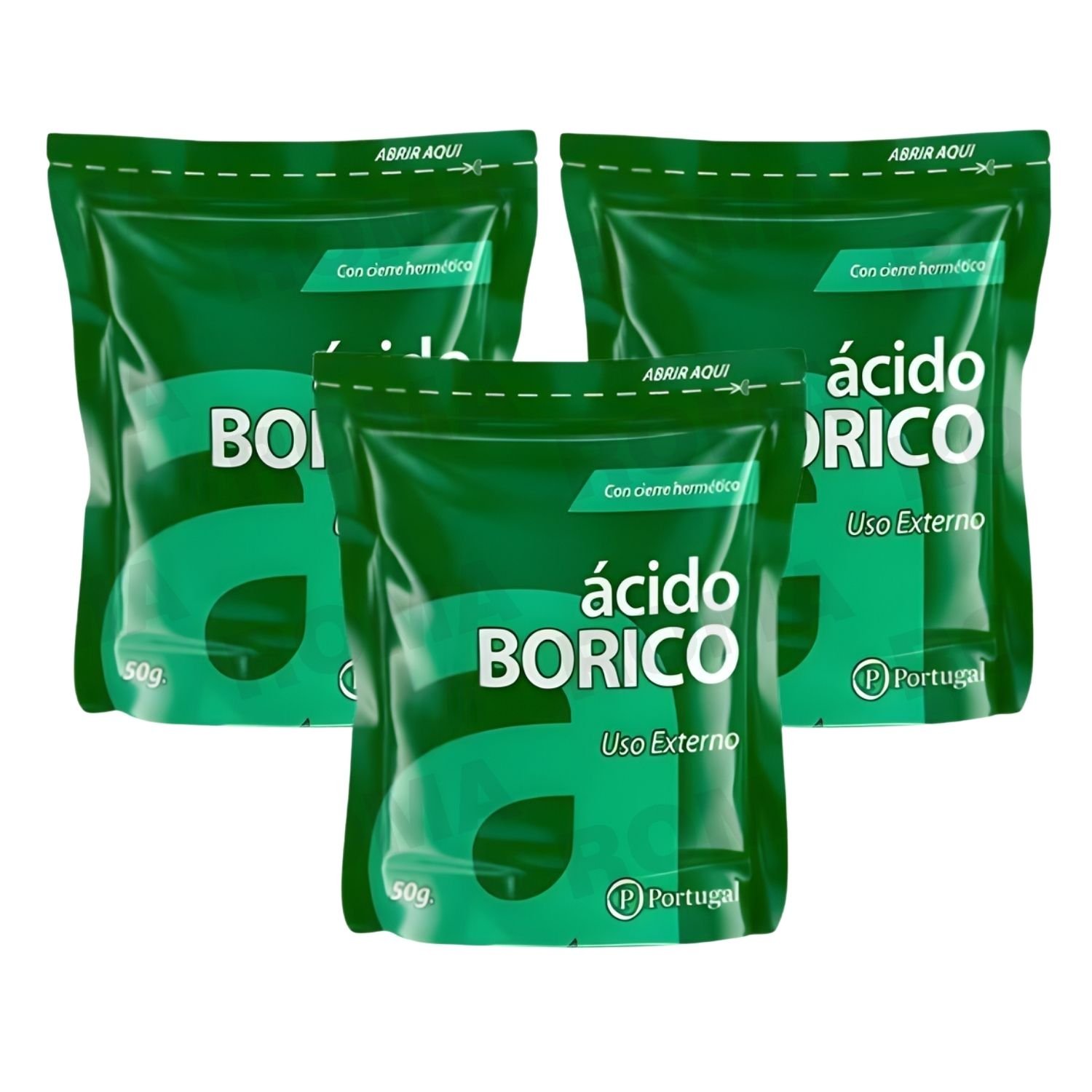 PACK 3 ÁCIDO BÓRICO EN BOLSA 50G PORTUGAL - 1