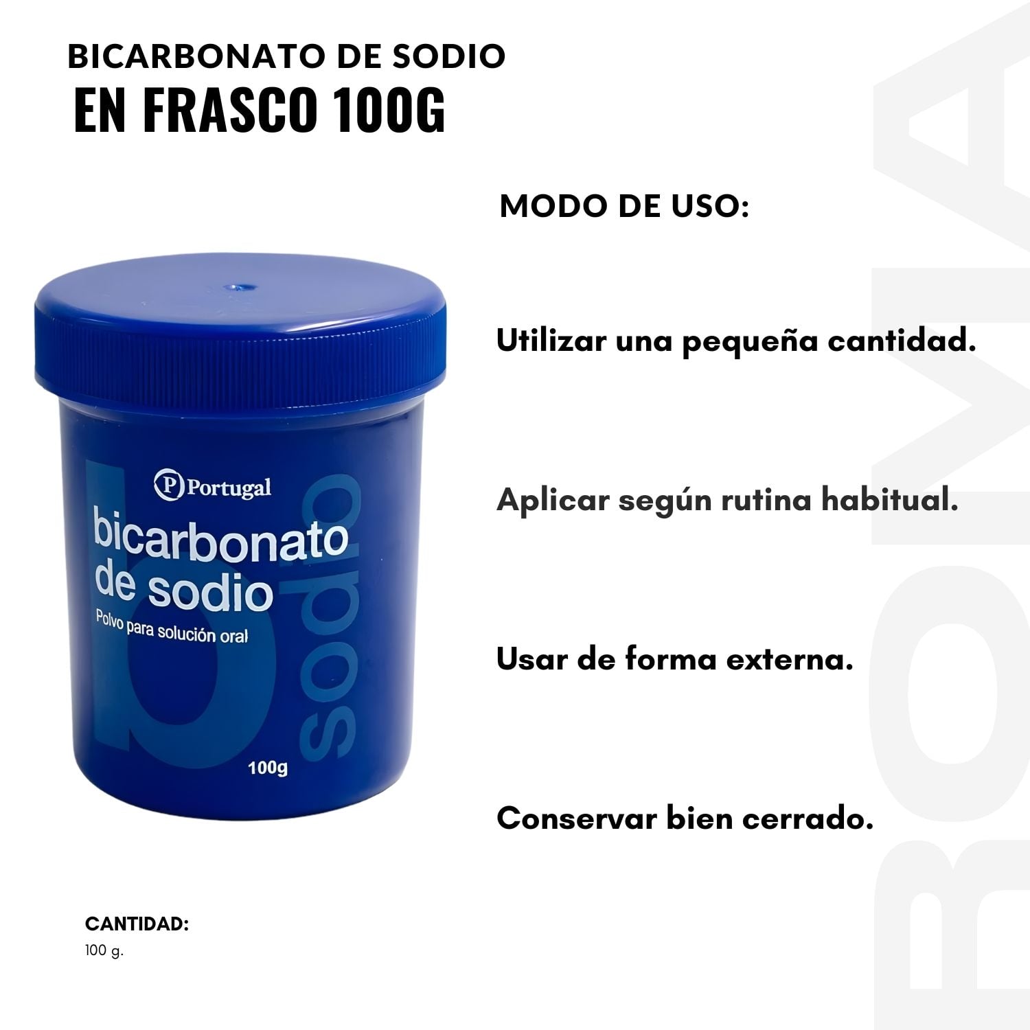 PACK 3 BICARBONATO DE SODIO EN FRASCO 100G PORTUGAL - 3