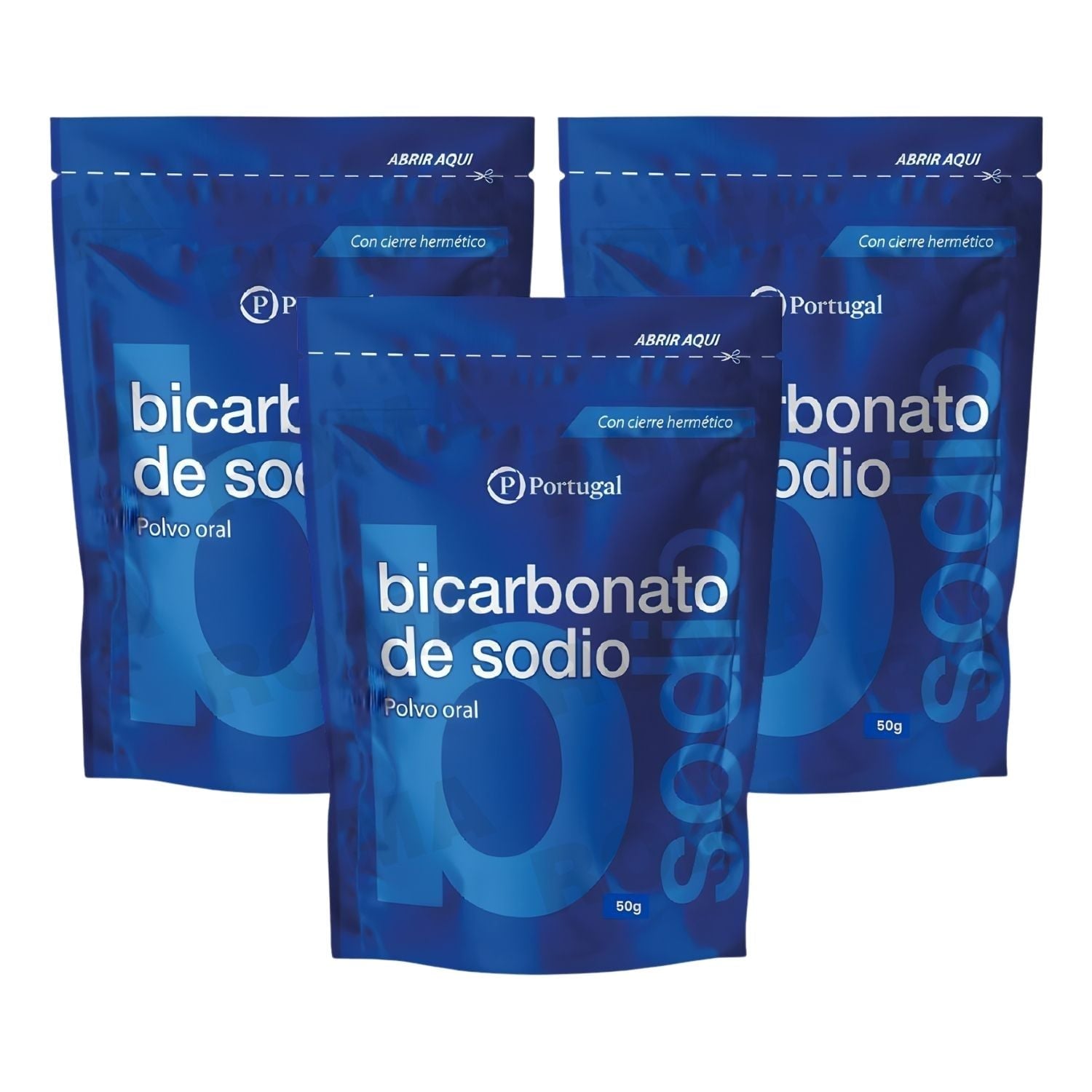 PACK 3 BICARBONATO DE SODIO EN POLVO 50G PORTUGAL - 1