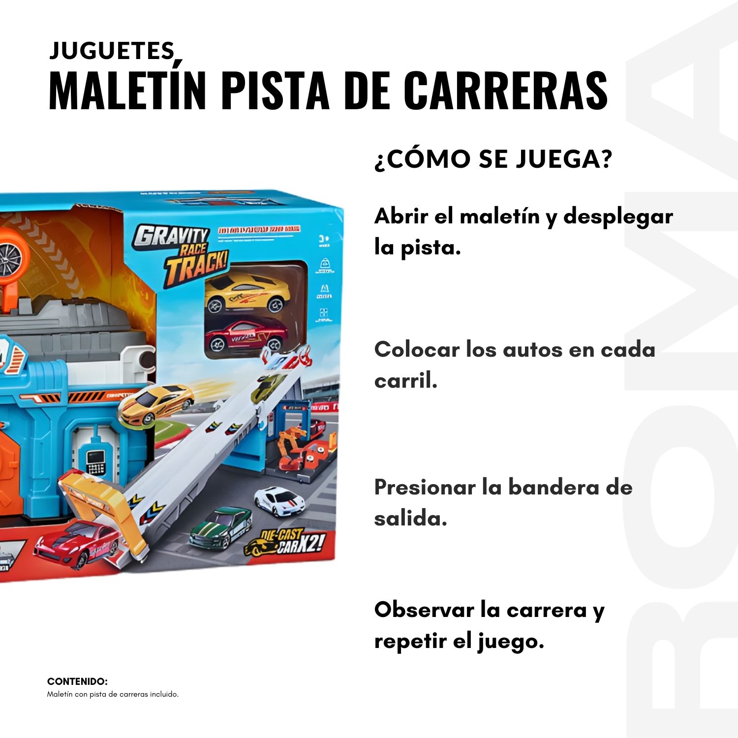 JUGUETE MALETÍN PISTA DE CARRERAS - 3