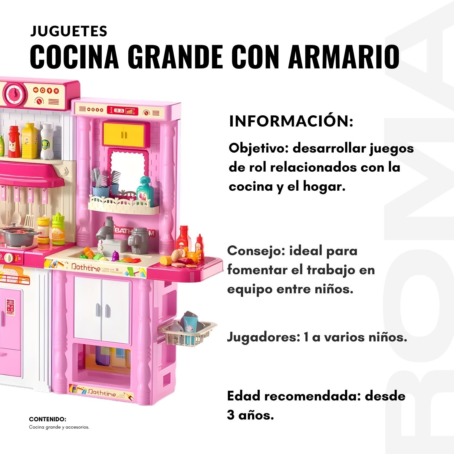 JUGUETE COCINA GRANDE CON ARMARIO - 2