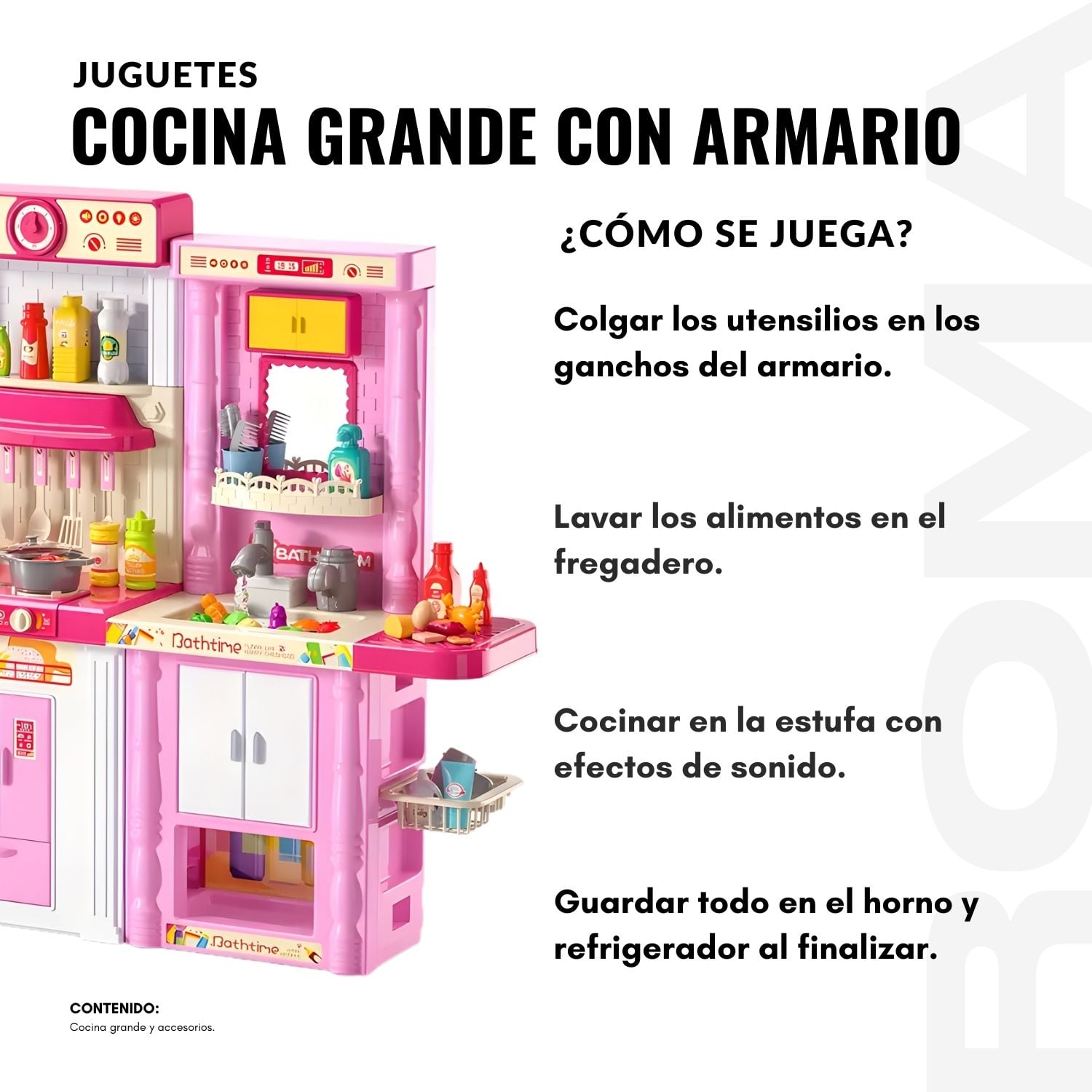 JUGUETE COCINA GRANDE CON ARMARIO - 3