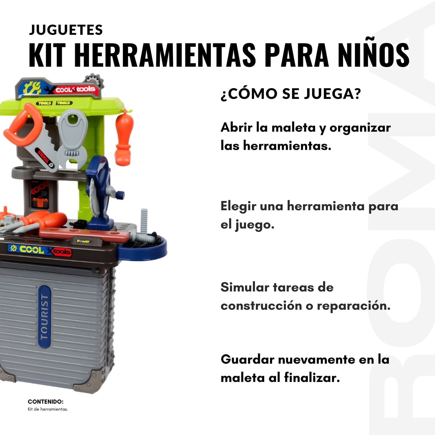JUGUETE KIT DE HERRAMIENTAS PARA NIÑOS - 3