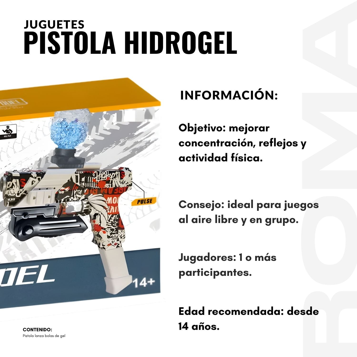 JUGUETE PISTOLA HIDROGEL - 2