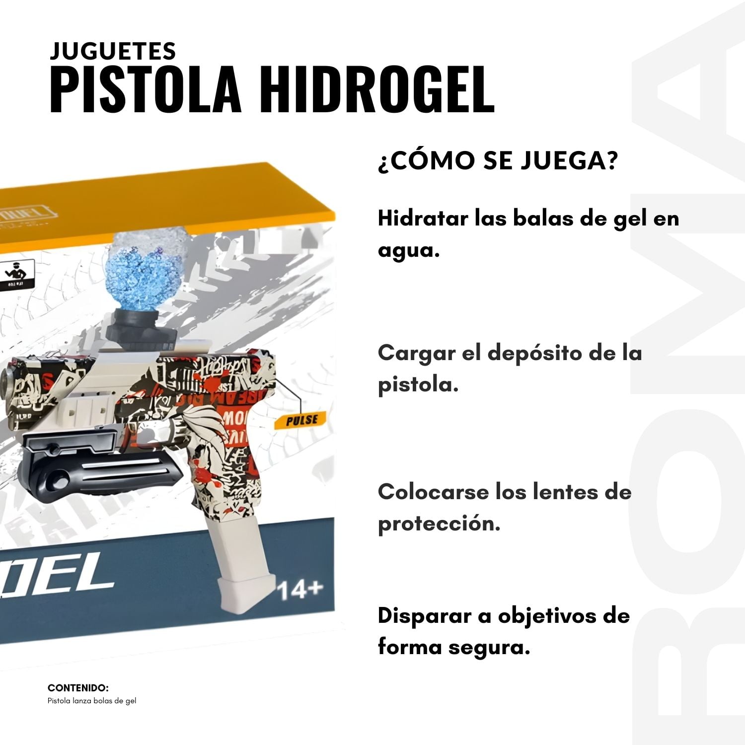 JUGUETE PISTOLA HIDROGEL - 3
