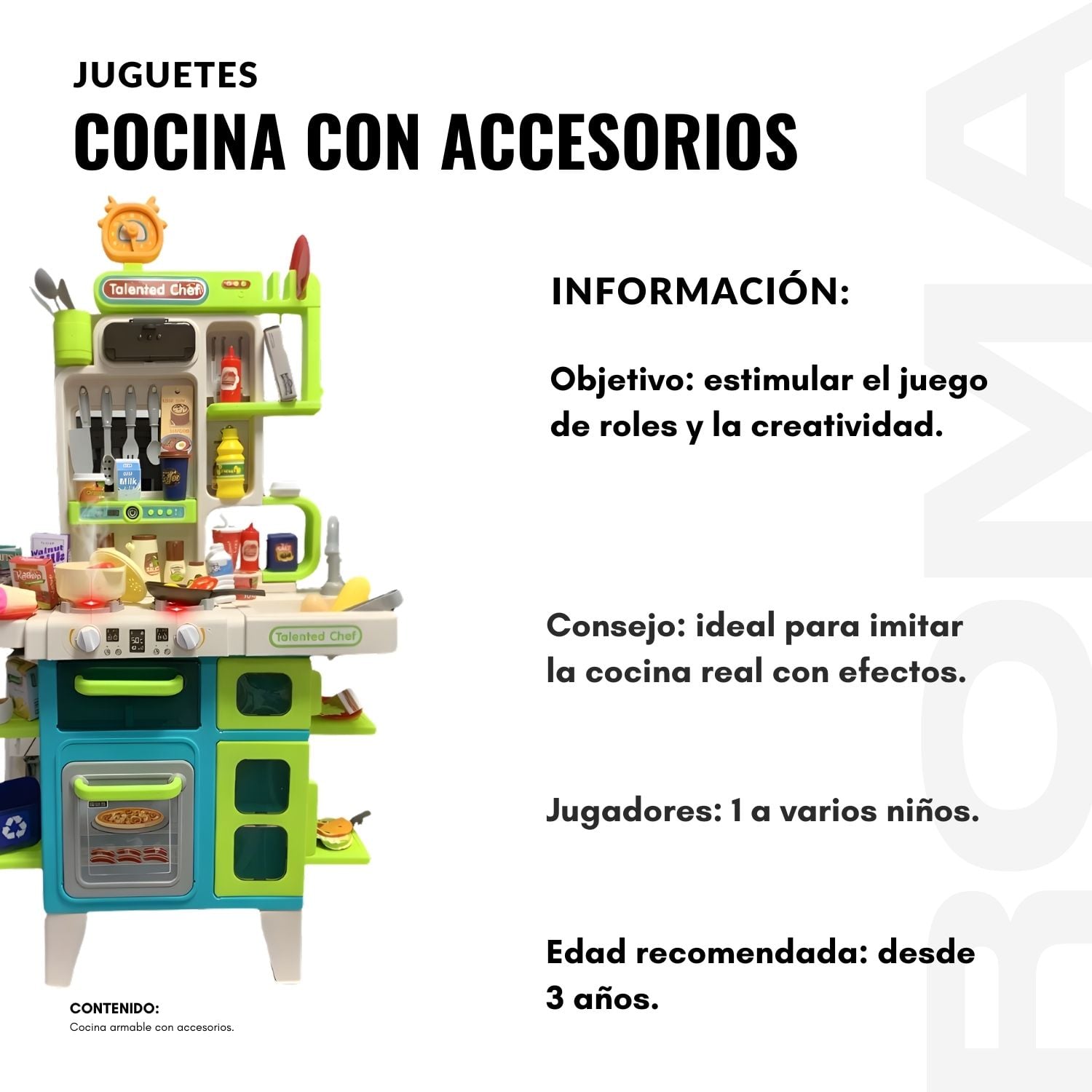 JUGUETE COCINA CON ACCESORIOS - 2