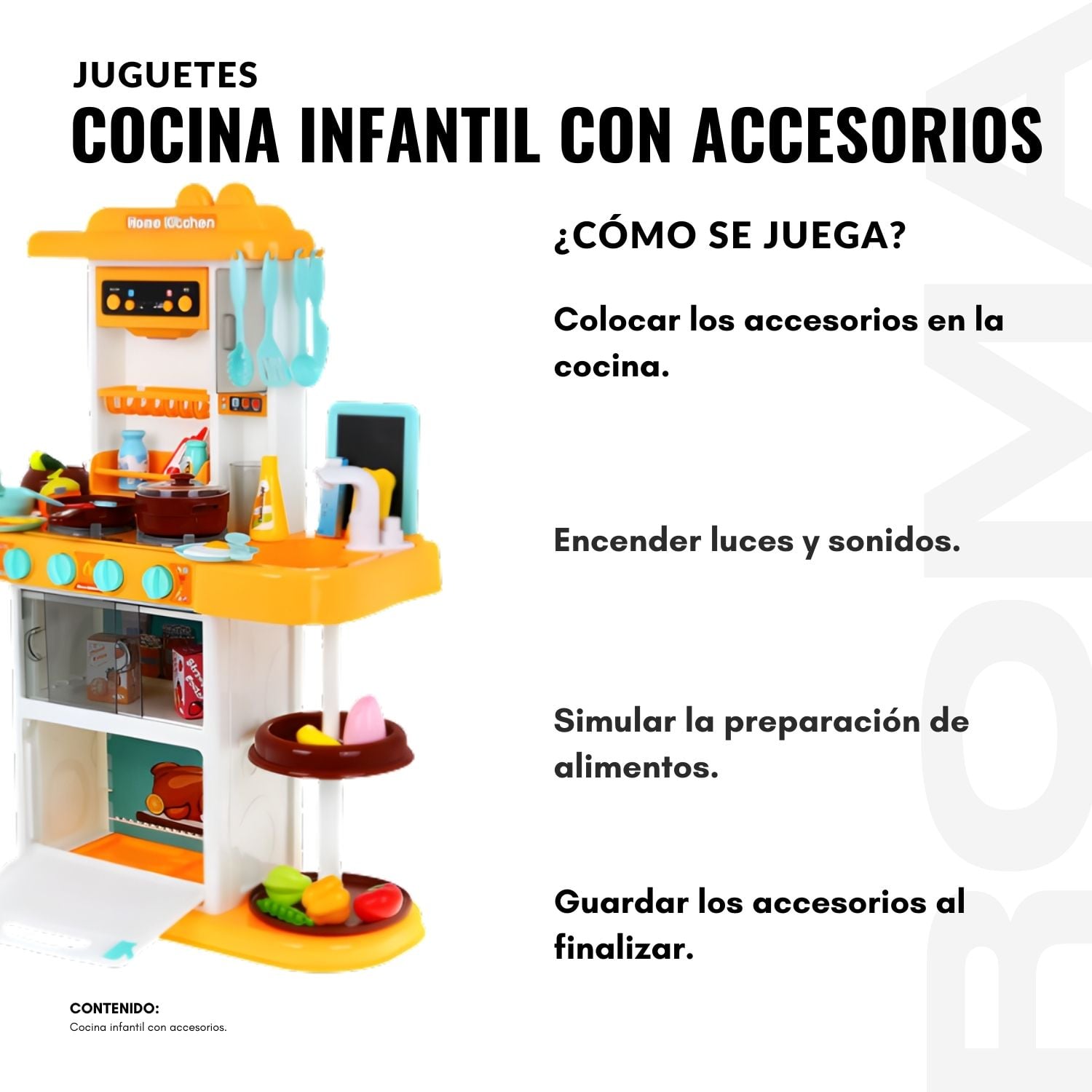 JUGUETE COCINA INFANTIL CON ACCESORIOS - 3