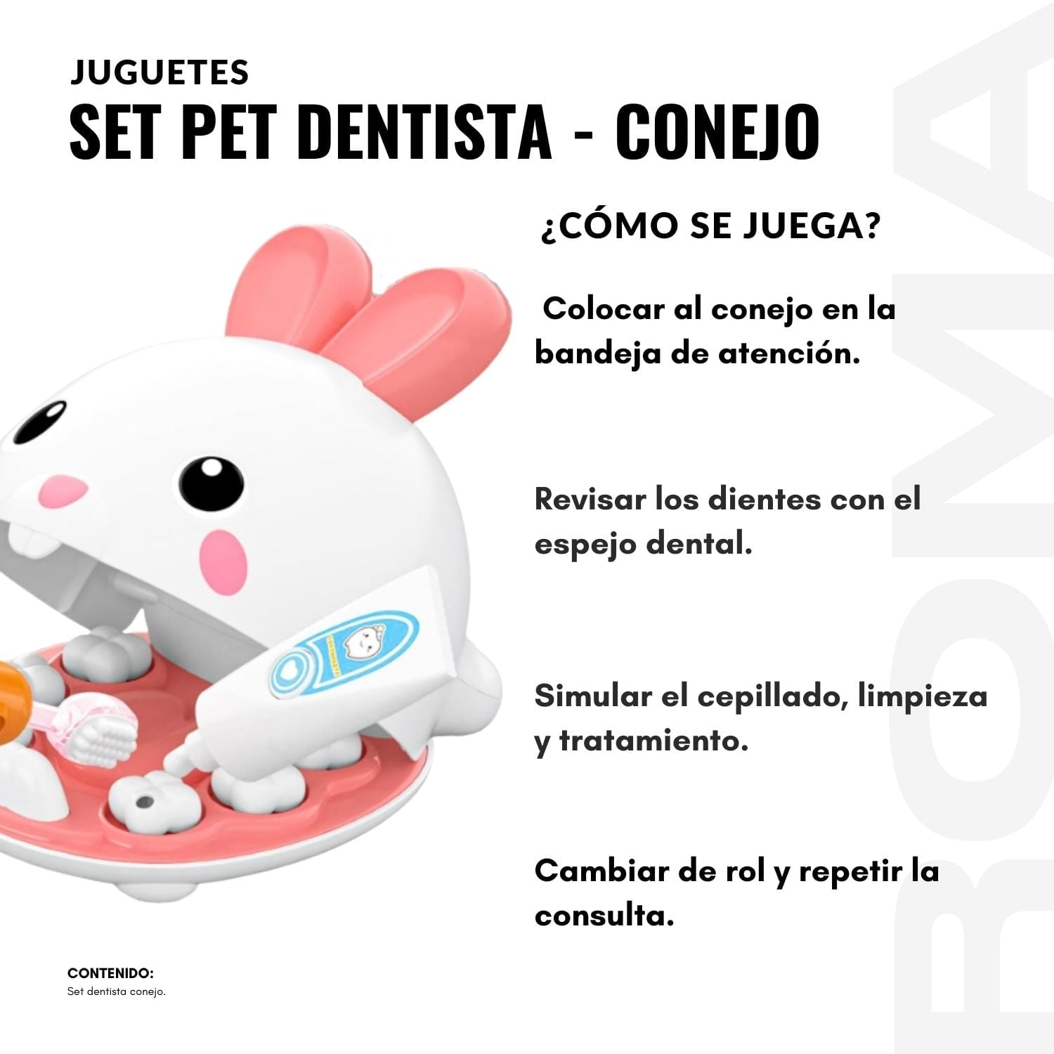 JUGUETE SET PET DENTISTA CONEJO - 3
