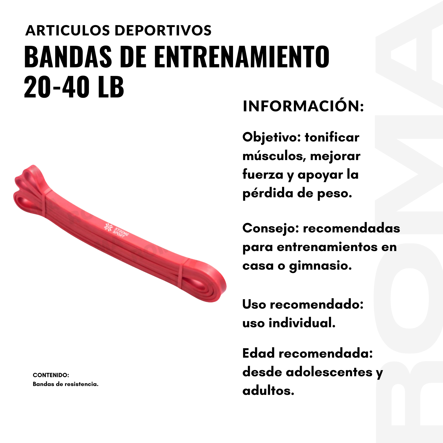 BANDAS DE ENTRENAMIENTO 20-40 LIBRAS - 2