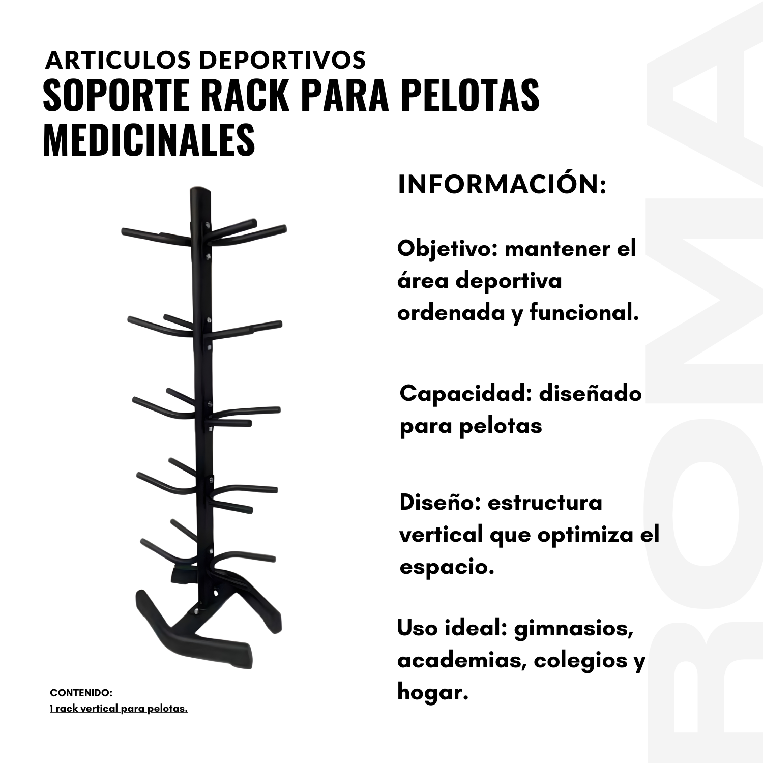 SOPORTE RACK PARA PELOTAS MEDICINALES - 2