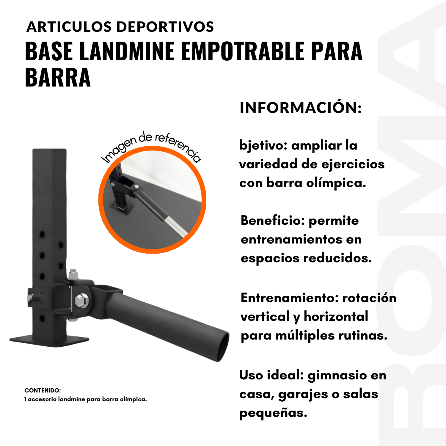 BASE LADMINE EMPOTRABLE PARA BARRA - 2