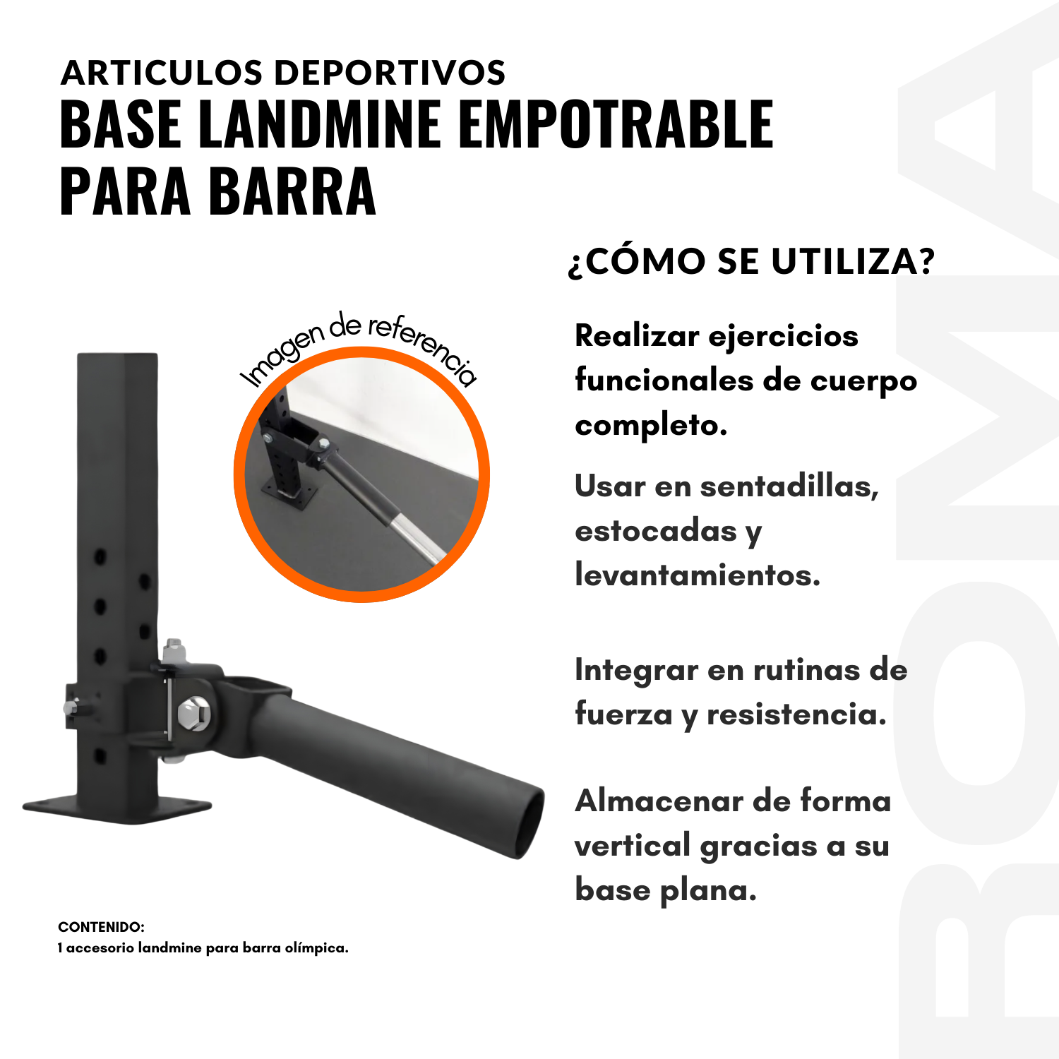 BASE LADMINE EMPOTRABLE PARA BARRA - 3