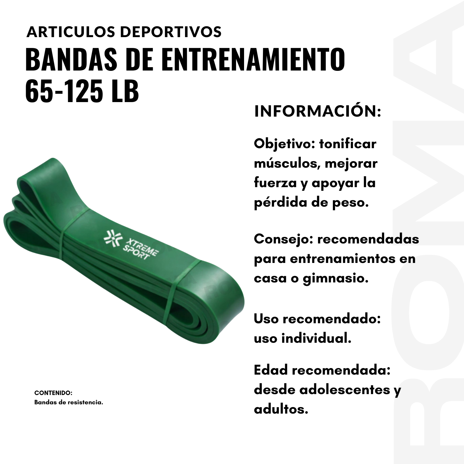 BANDAS DE ENTRENAMIENTO 65-125 LIBRAS - 2