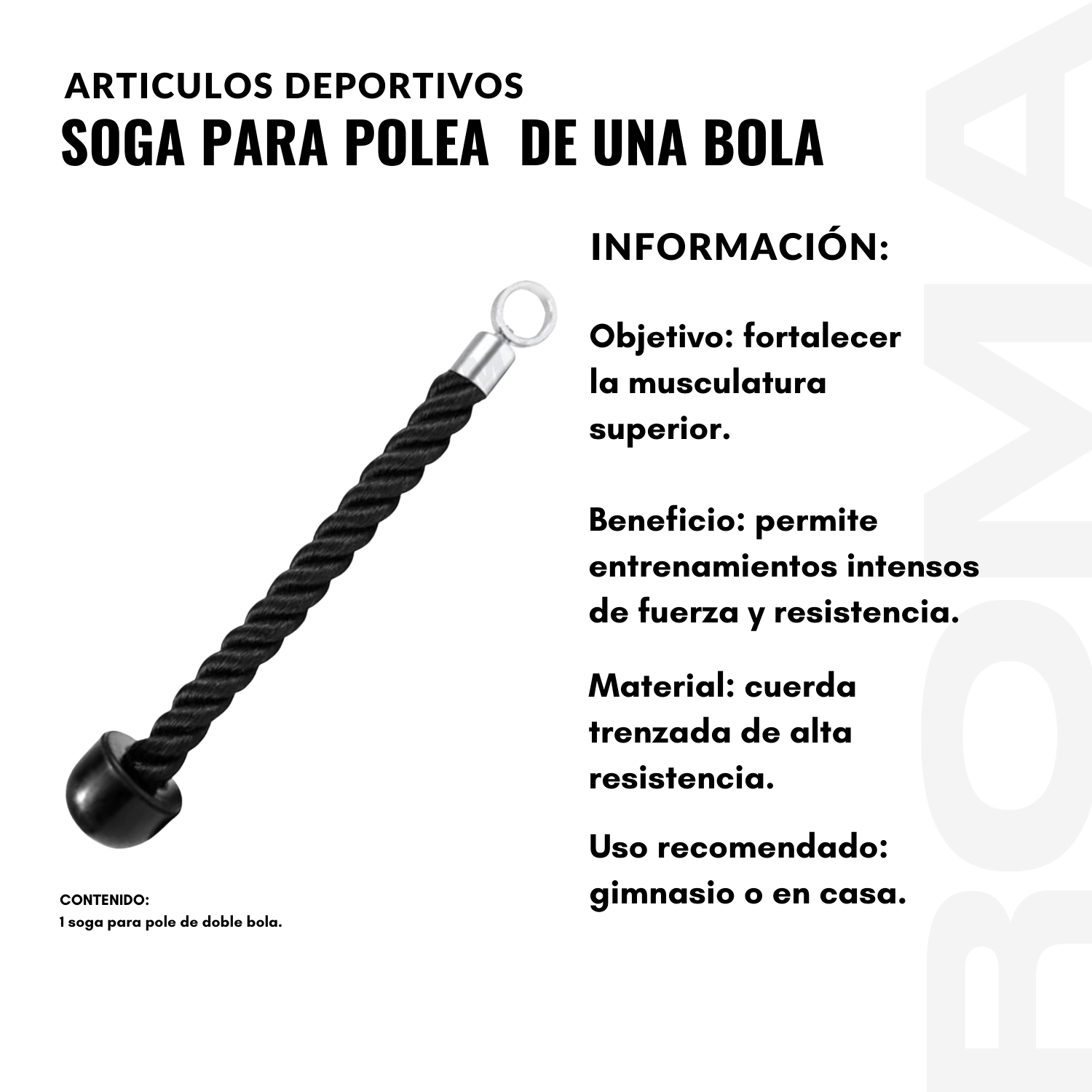 SOGA PARA POLEA DE UNA BOLA - 2