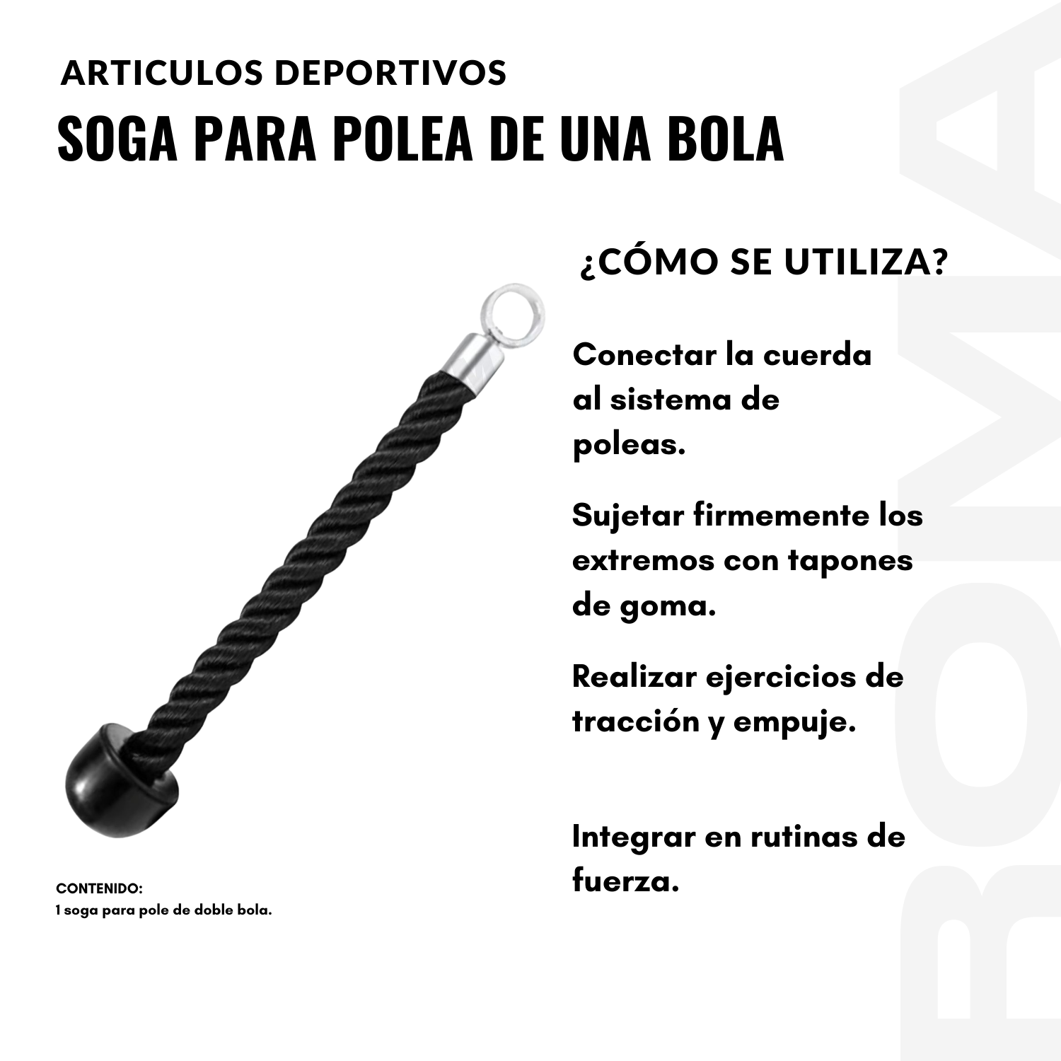 SOGA PARA POLEA DE UNA BOLA - 3
