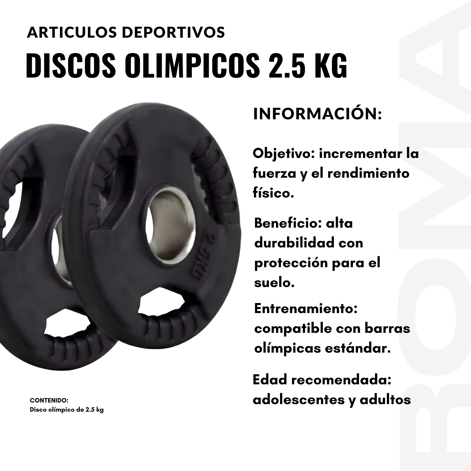 DISCO OLIMPICOS 2.5 KG - 2