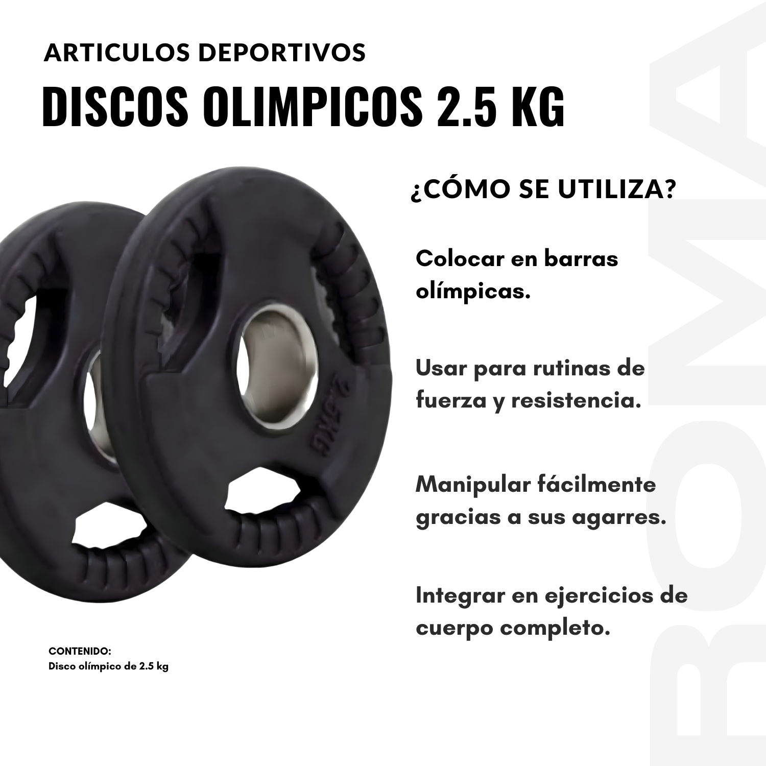 DISCO OLIMPICOS 2.5 KG - 3