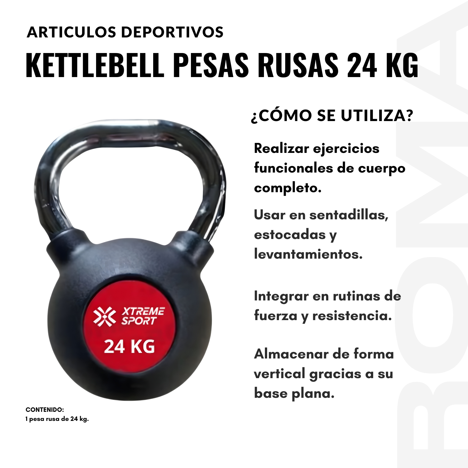 KETTLEBELL PESAS RUSAS 24 KG - 3