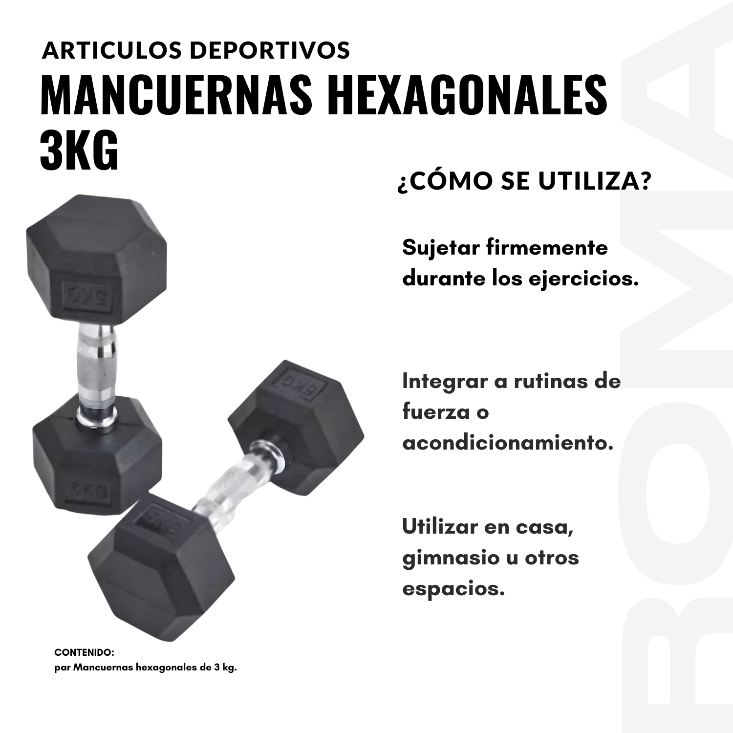 MANCUERNAS HEXAGONALES 3KG - 3