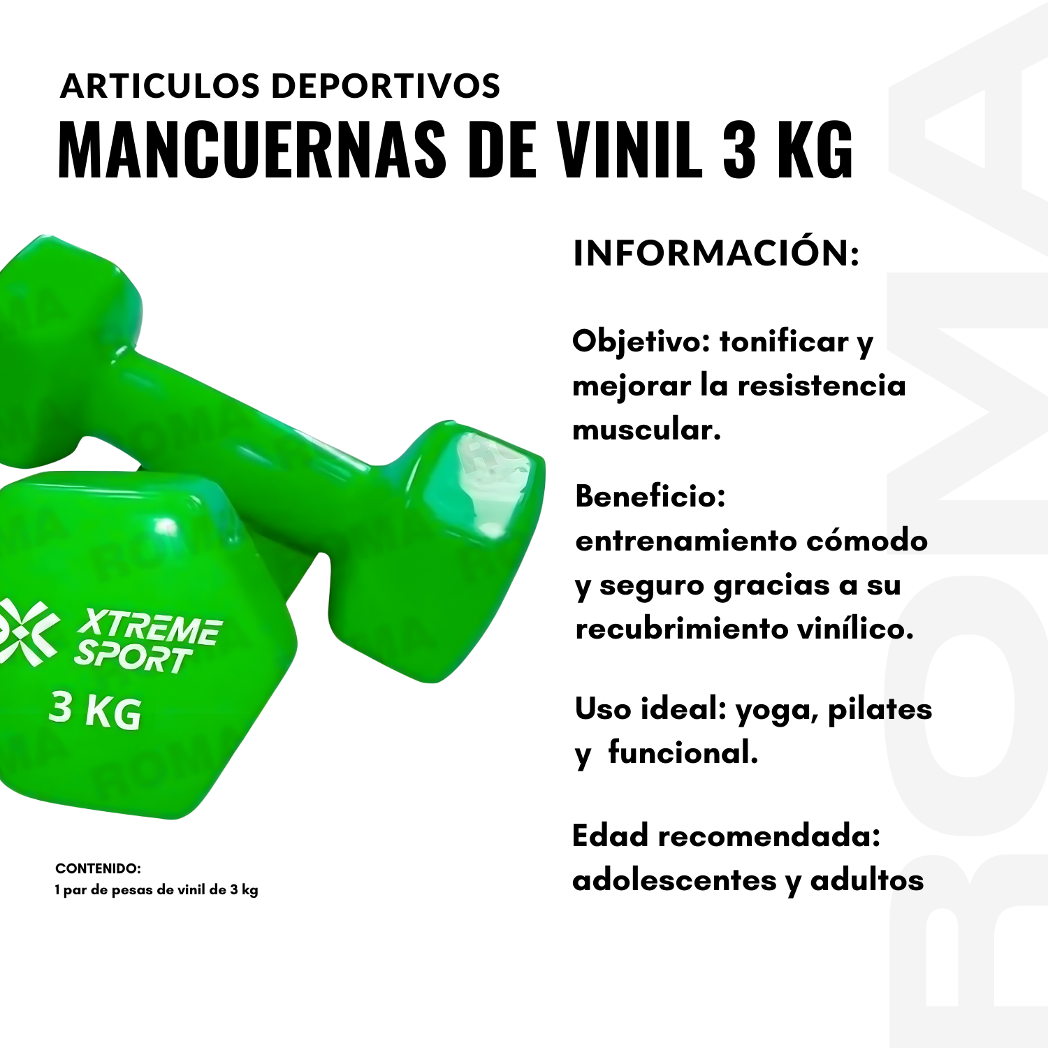 MANCUERNAS DE VINIL 3 KG - 2