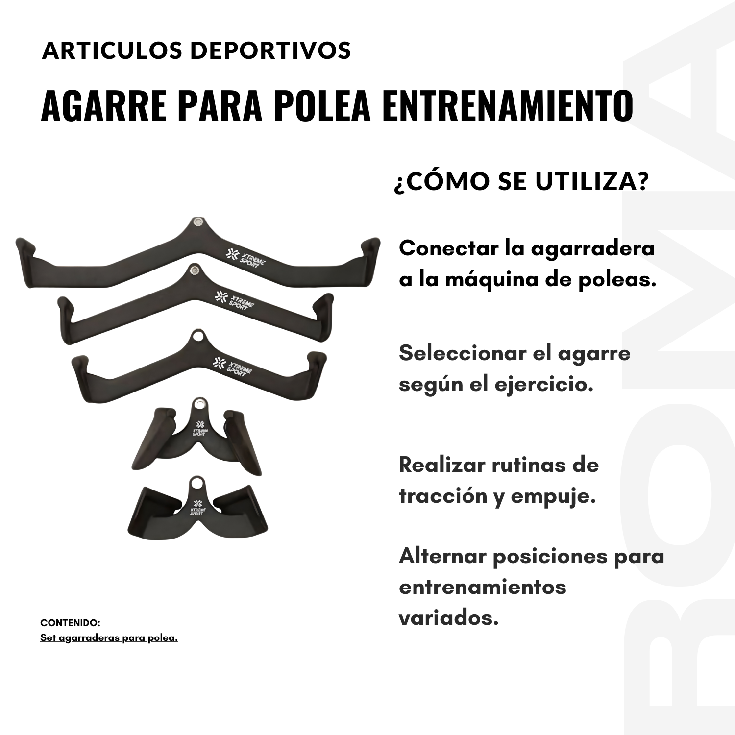 SET DE AGARRE PARA POLEA DE ENTRENAMIENTO - 3