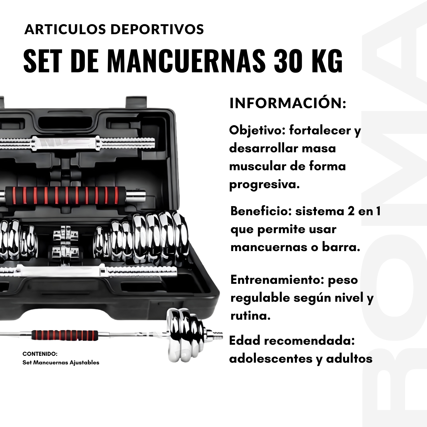 SET DE MANCUERNAS 30 KG - 2