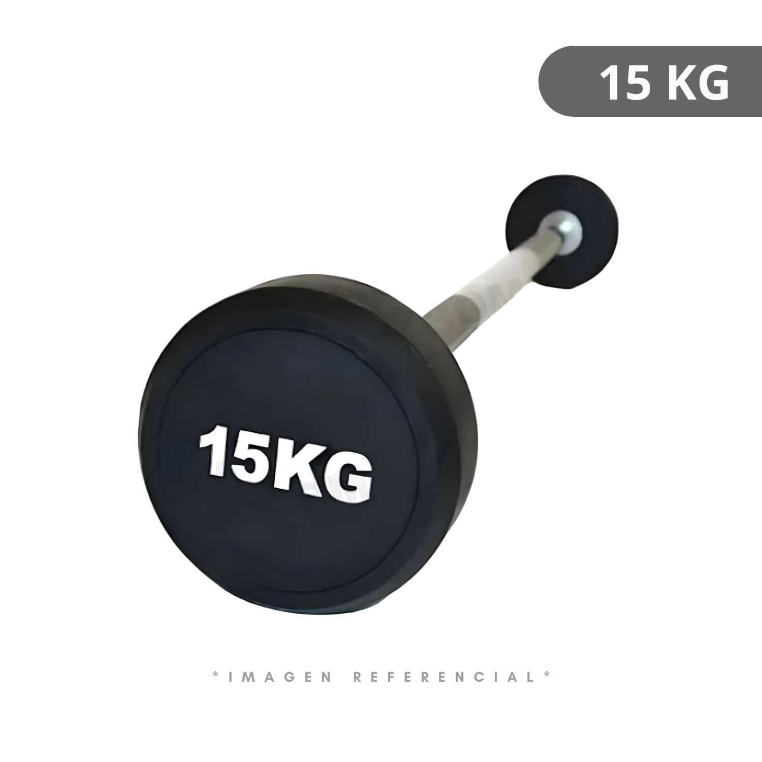 BARRA RECTA CON PESO FIJO DE 15 KG - 1