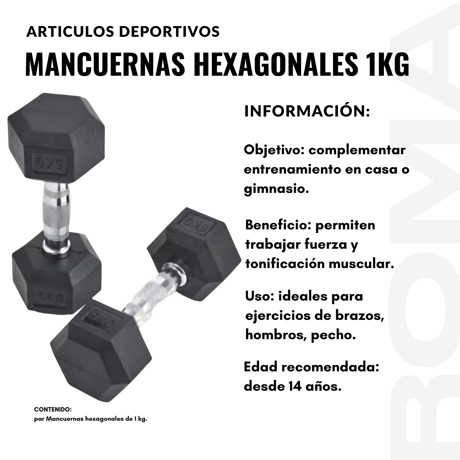 MANCUERNAS HEXAGONALES 1KG - 2