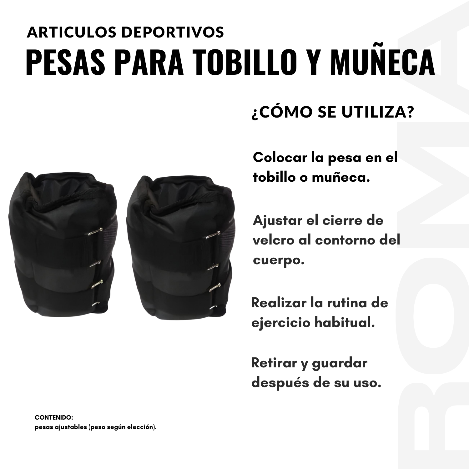 PESAS PARA TOBILLO Y MUÑECA DE UN 1.5KG - 3