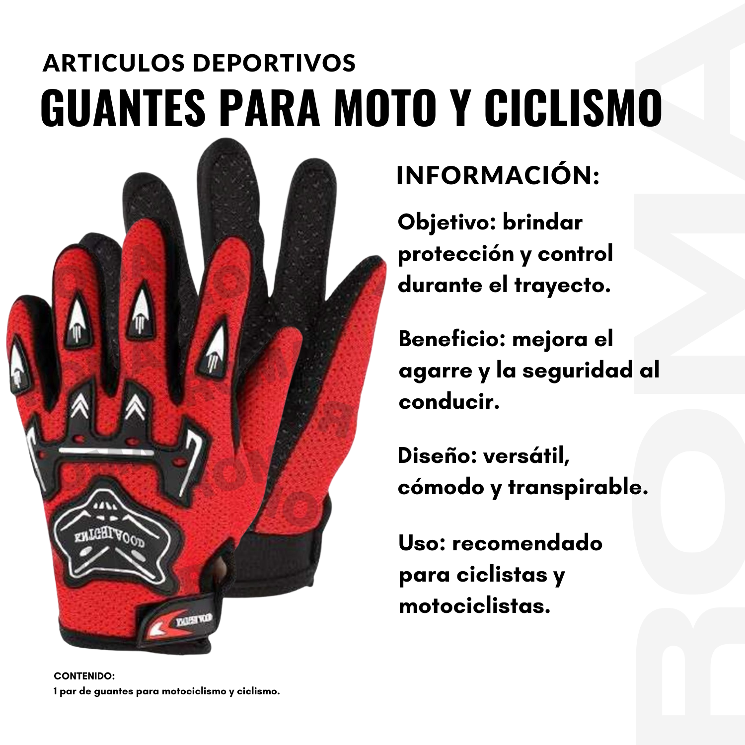 GUANTES PARA MOTO Y CICLISMO - 2