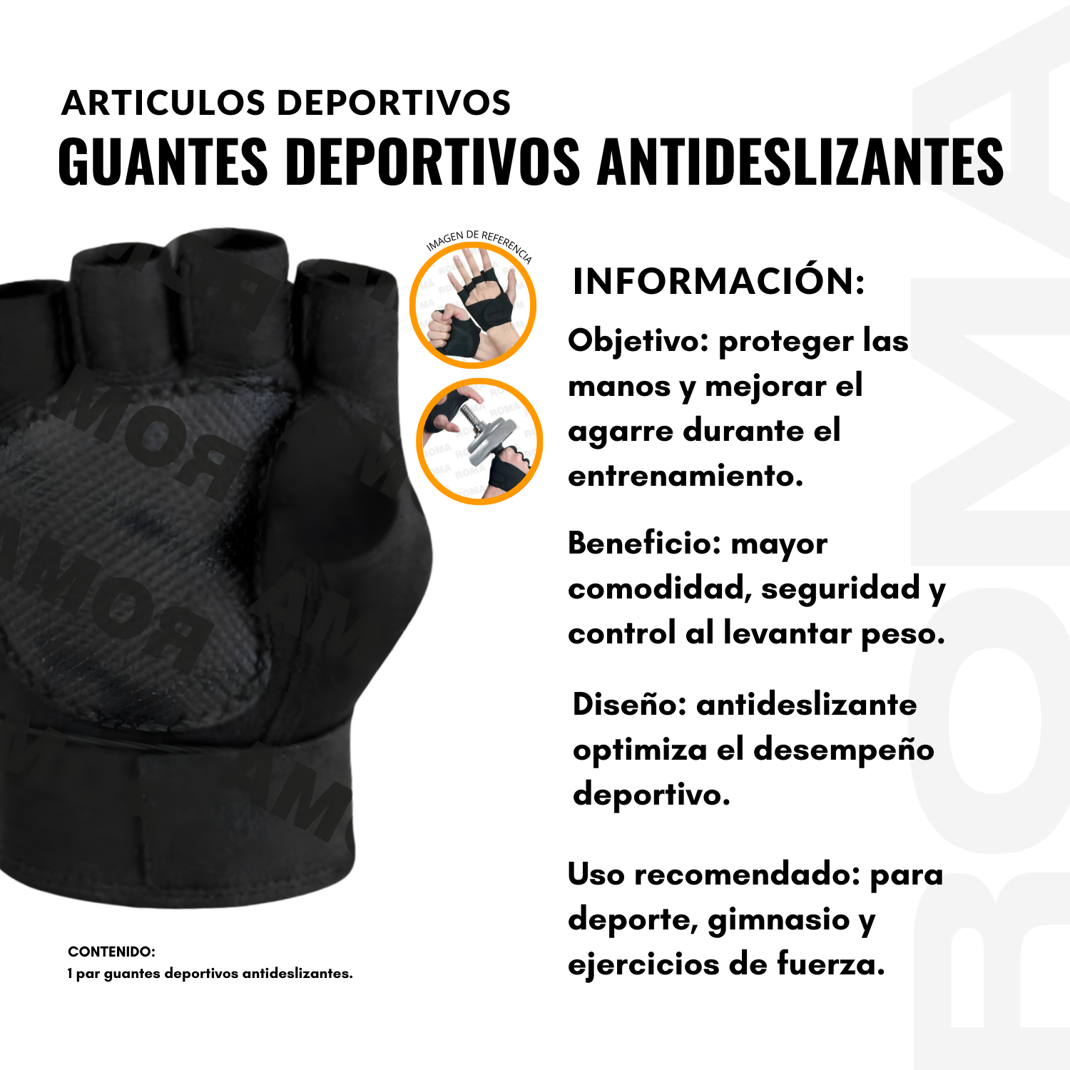 GUANTES DEPORTIVOS ANTIDESLIZANTES - 2