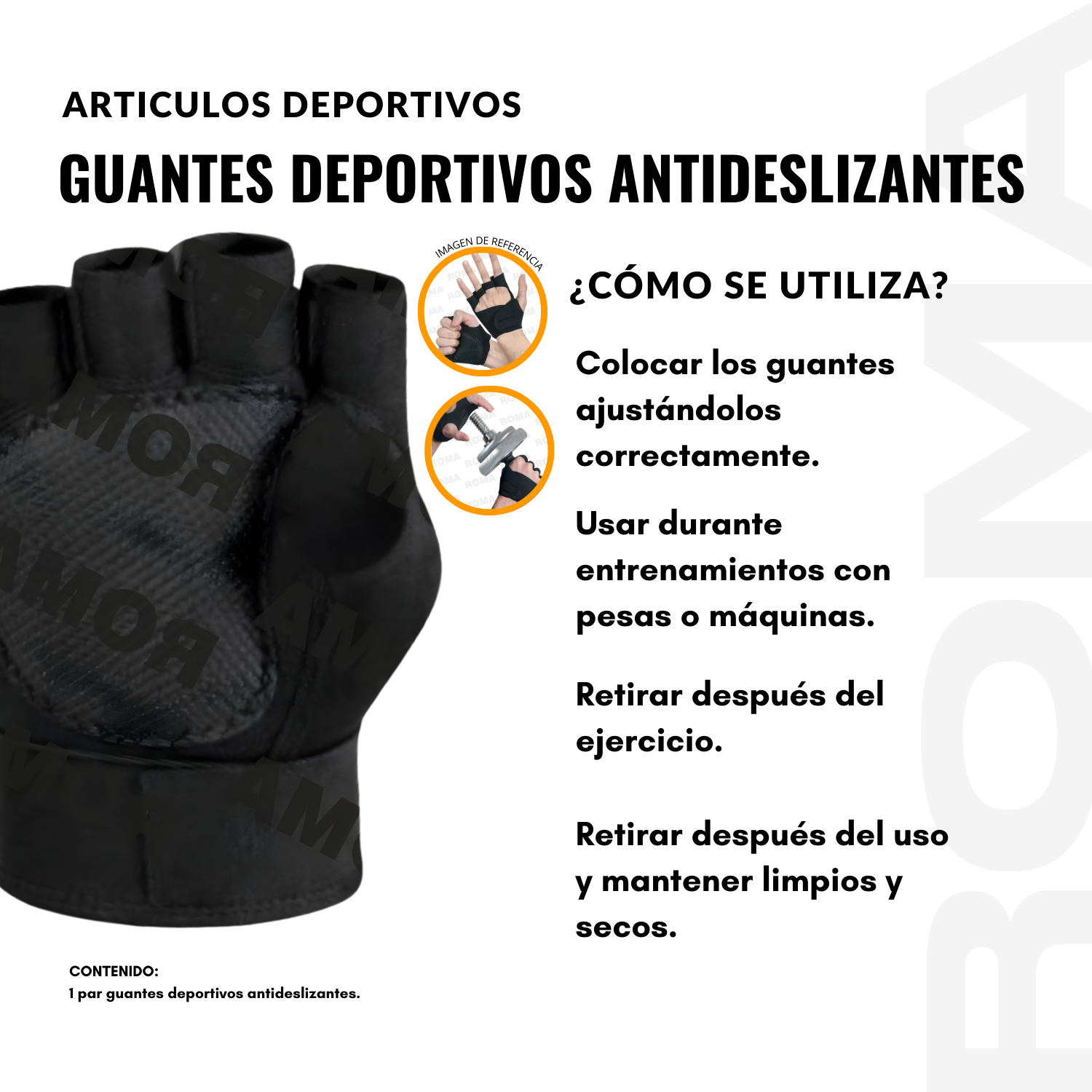 GUANTES DEPORTIVOS ANTIDESLIZANTES - 3